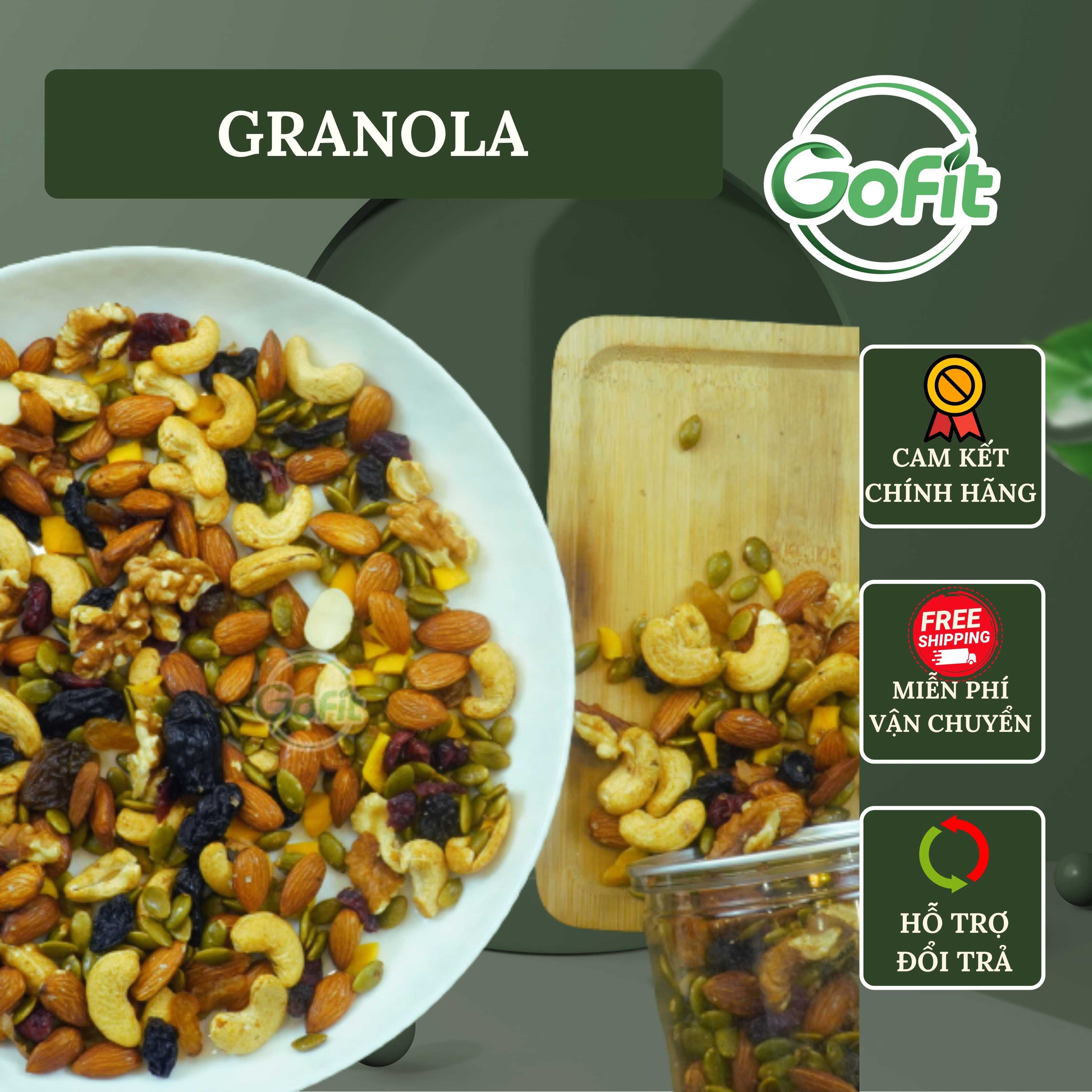 Granola Siêu Hạt - Ngũ Cốc Ăn Kiêng Giảm Cân 20% Yến Mạch Vị Mật Ong