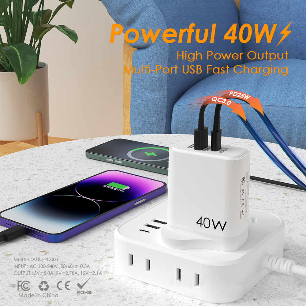 Bộ sạc nhanh Type-C+USB Cổng đôi