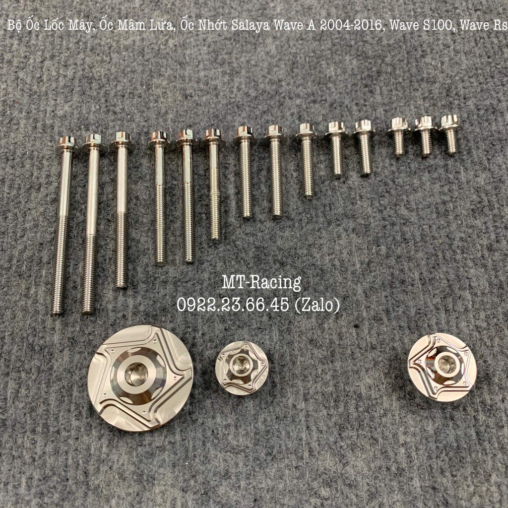Bộ ốc lốc, ốc mâm lửa, ốc nhớt salaya wave rs, s100, a 2004-2016