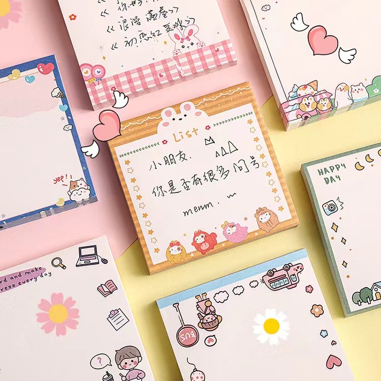 Cute 80 pcs sticky notes cartoon cute multi cartoon cute sticky notes