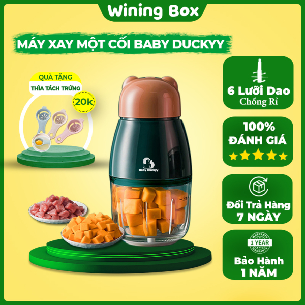 Giá bán Máy xay sinh tố cầm tay, Máy xay thịt mini Baby Duckyy xay thịt, cá, đá Siêu Bền Hot 2021 (BH 12 tháng) Winingbox