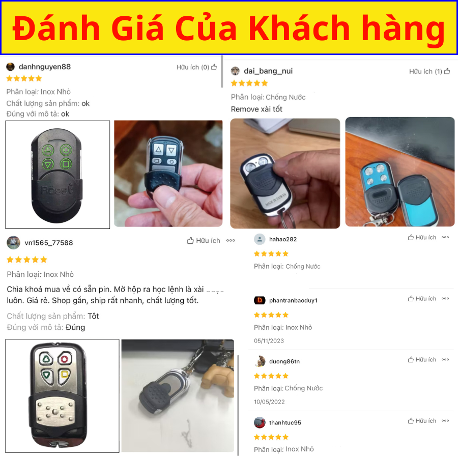 Chìa khóa Remote Cửa Cuốn Bosdoor 5