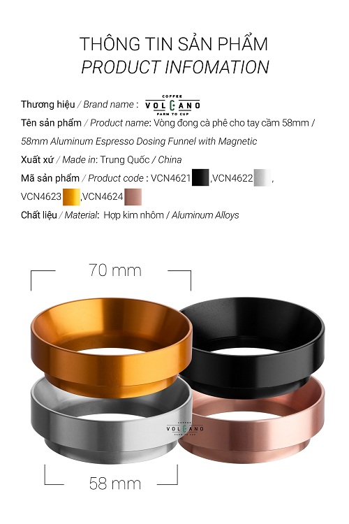 [HCM]Vòng đong cà phê bằng nhôm pha cà phê esspresso