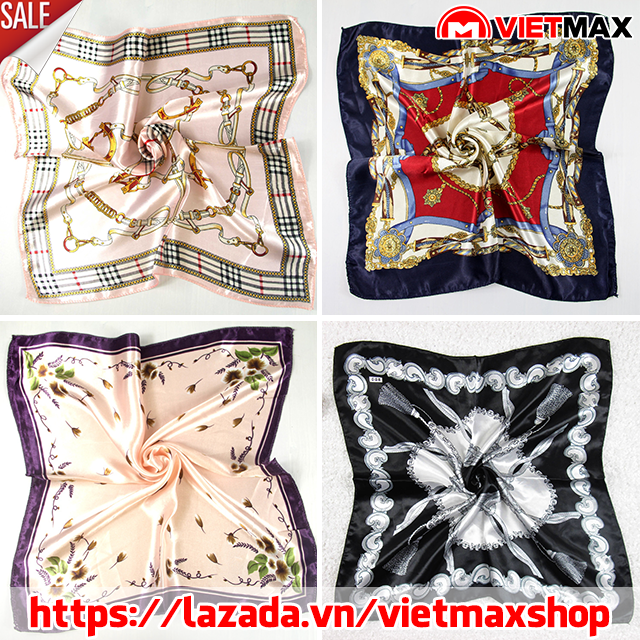 Khăn Lụa Turban Vuông Satin Đa Năng Thanh Lịch ( 50x50 cm) Mới