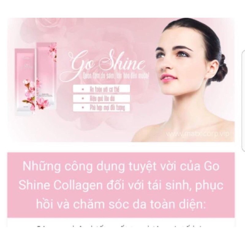 [HCM]Nước uống đẹp da Go Shine - Nước uống đẹp da colllagen Chính Hãng