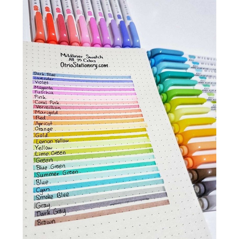 [HCM][DA ĐEN] Bút Dạ Quang Zebra Mildliner Zebra Nhật Bản