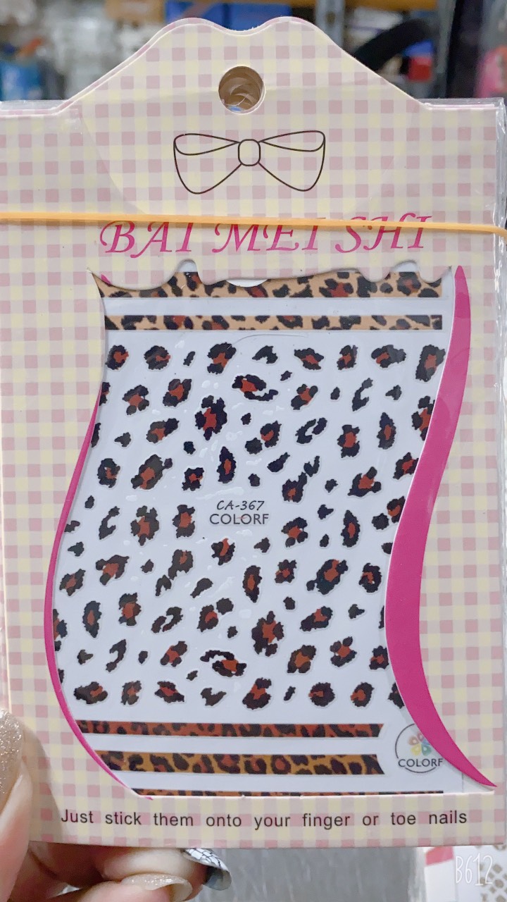 Sticker Da beo ,Miếng dán móng tay 3D nail sticker