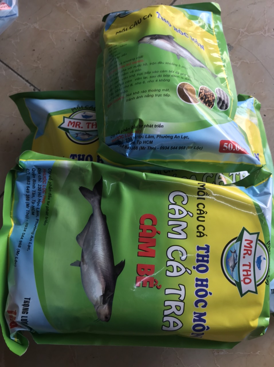 Mồi câu cá tra Thọ Hóc Môn - Cám cá tra cám bể