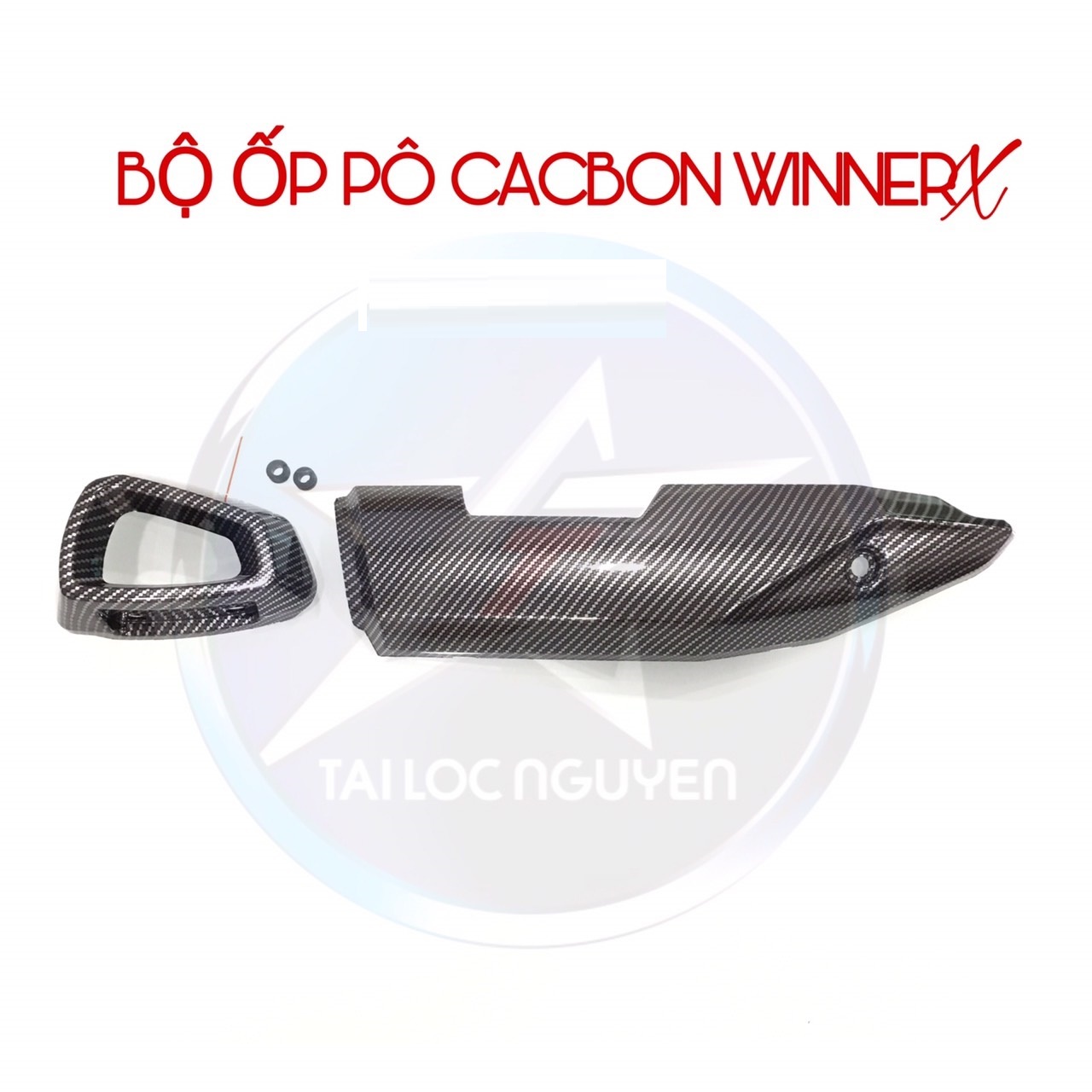 Bộ chụp pô + ốp pô winner x cacbon cho honda