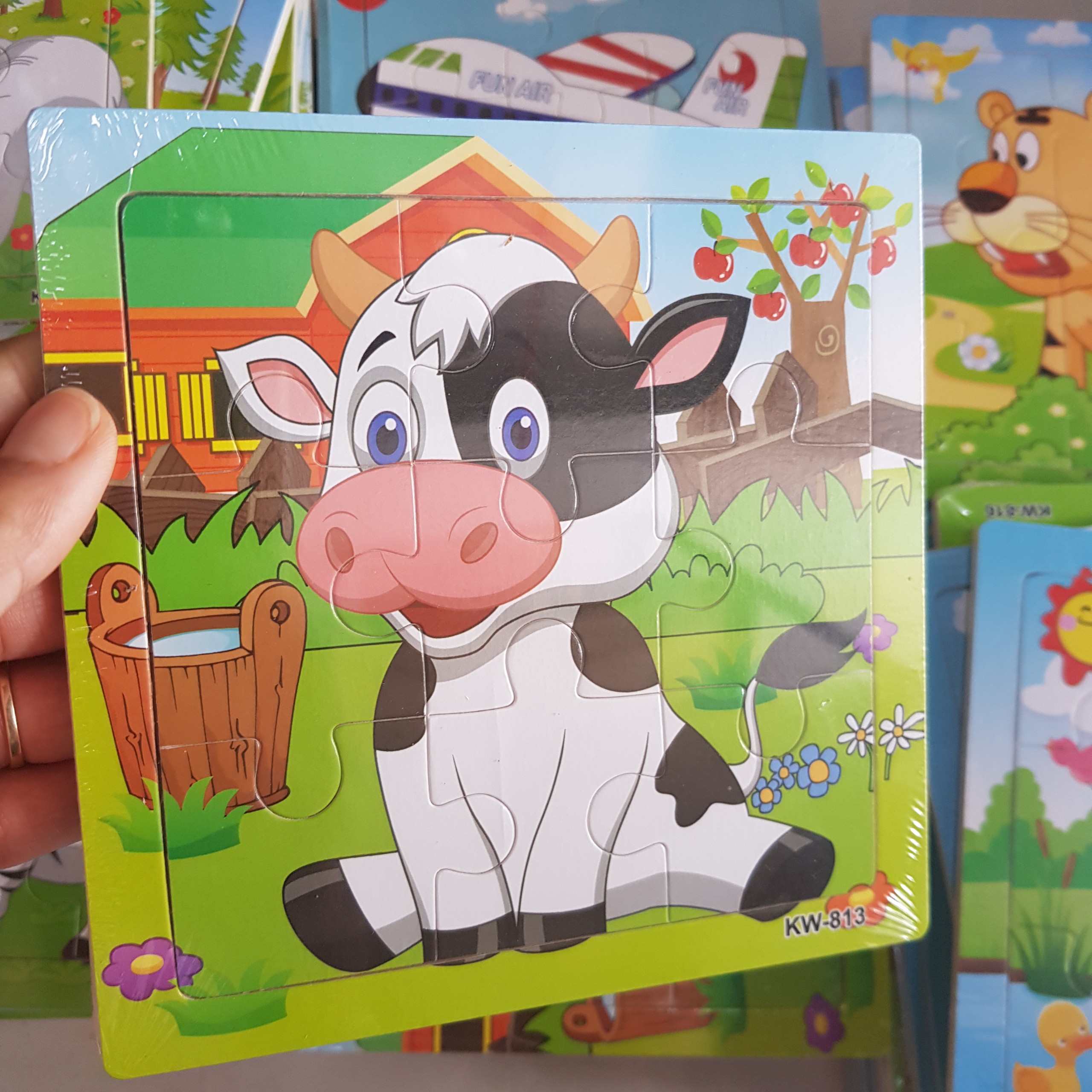 Ghép hình gỗ 9 mảnh cho bé - Đồ chơi gỗ thông minh