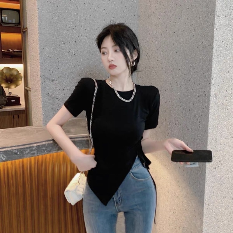 ÁO KIỂU VẠT CHÉO RÚT DÂY CỰC XINH RE8