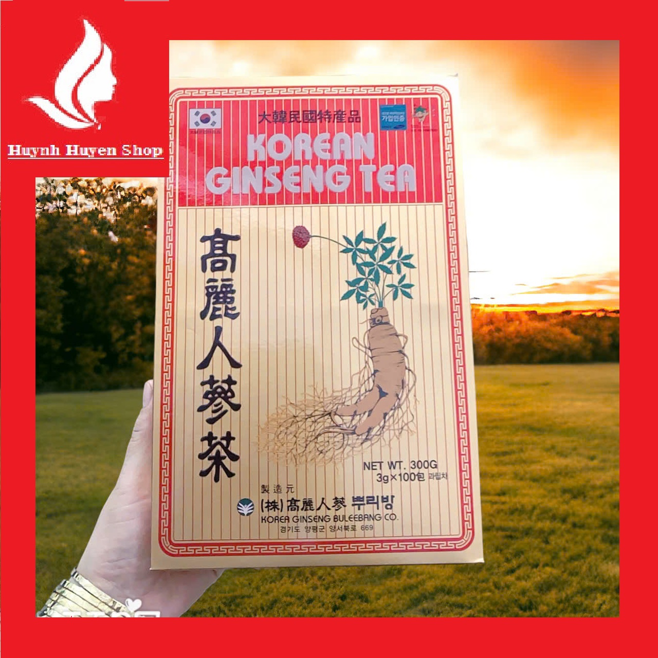 [Auth-Giá Sỉ] Trà sâm Hàn Quốc Korean Ginseng Tea Hàn Quốc hộp (100 gói*3g)
