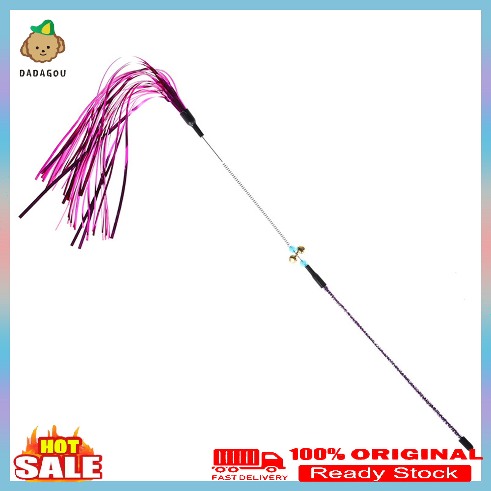 Teaser Cat Toy Interactive Relieve Boredom Plastic Attractive Teaser Stick for Indoor