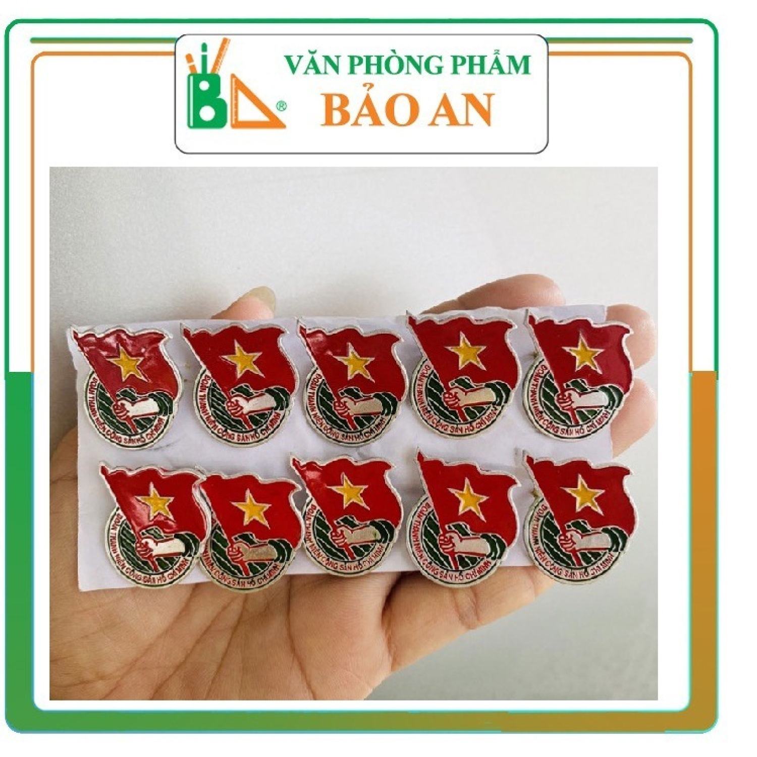 Huy hiệu đoàn viên ( combo 3 Chiếc) Huy hiệu đoàn in hình và đổ keo, mặt sau là kim băng cài, chất liệu inox rất tiện lợi khi sử dụng
