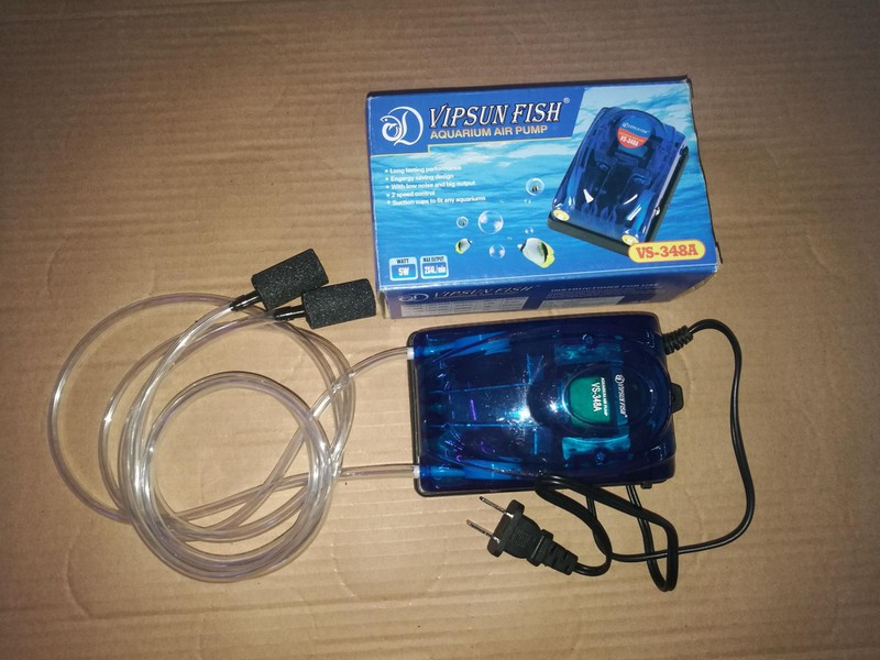 Máy sủi oxy Vipsun 348a – 2 vòi  (kèm 2 dây và 2 sủi) - HÀNG CÔNG TY