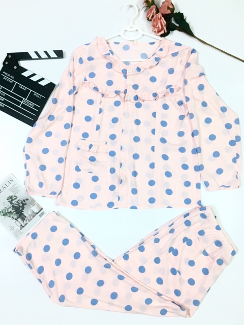 Bộ đồ lanh lụa bầu và sau sinh cúc giữa dài tay