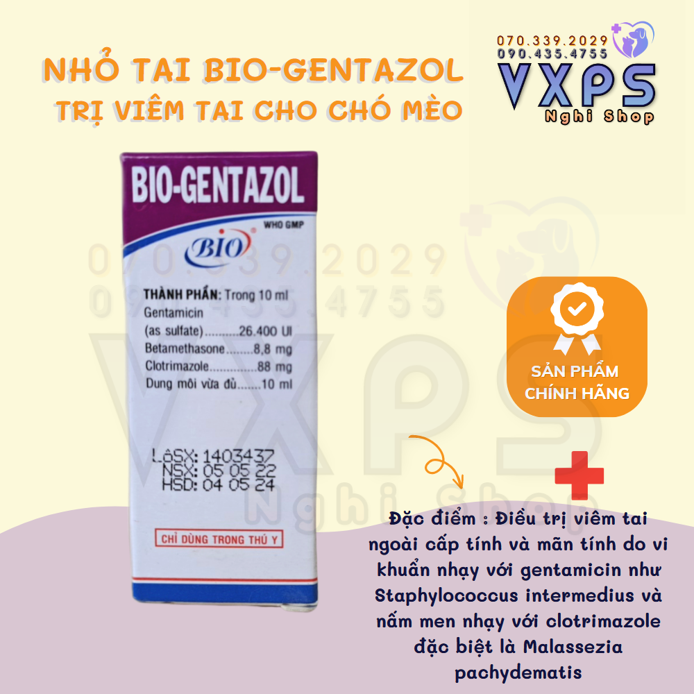 [GIẢM ĐẾN 20% Ở XU] Bio nhỏ viêm tai - Bio Gentazol 10ml
