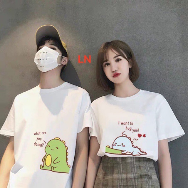 Áo đôi khủng long đuôi what are dam876