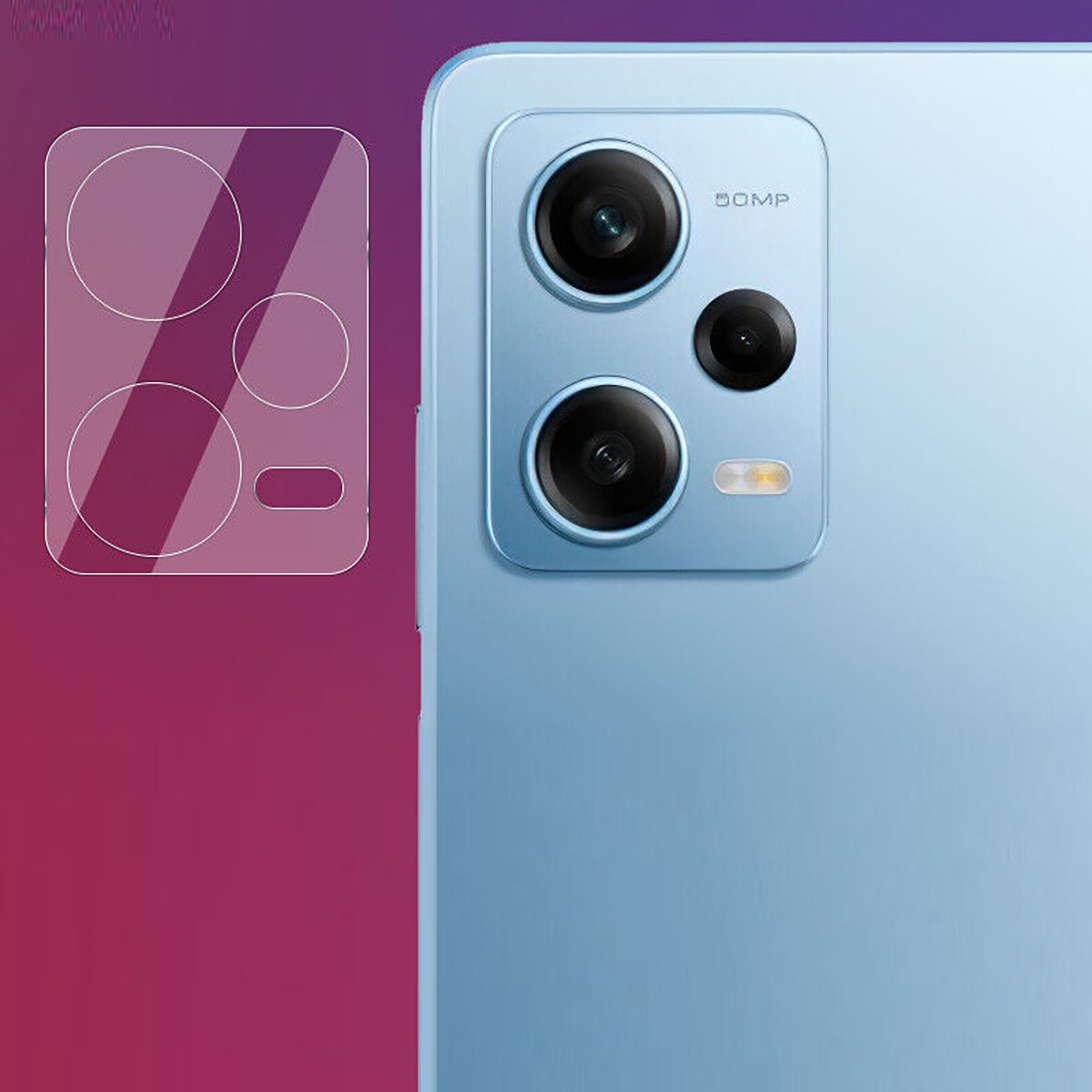 Dán camera Redmi Note 12 Pro Plus thấu kính nổi 3D - Cường lực camera Xiaomi Redmi Note 12 Pro+ độ cứng 9H trong suốt