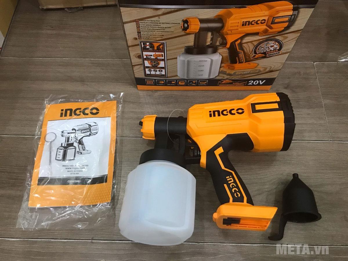 Máy phun sơn INGCO 350W (kèm pin 21V - 161X) tại Seoul Store