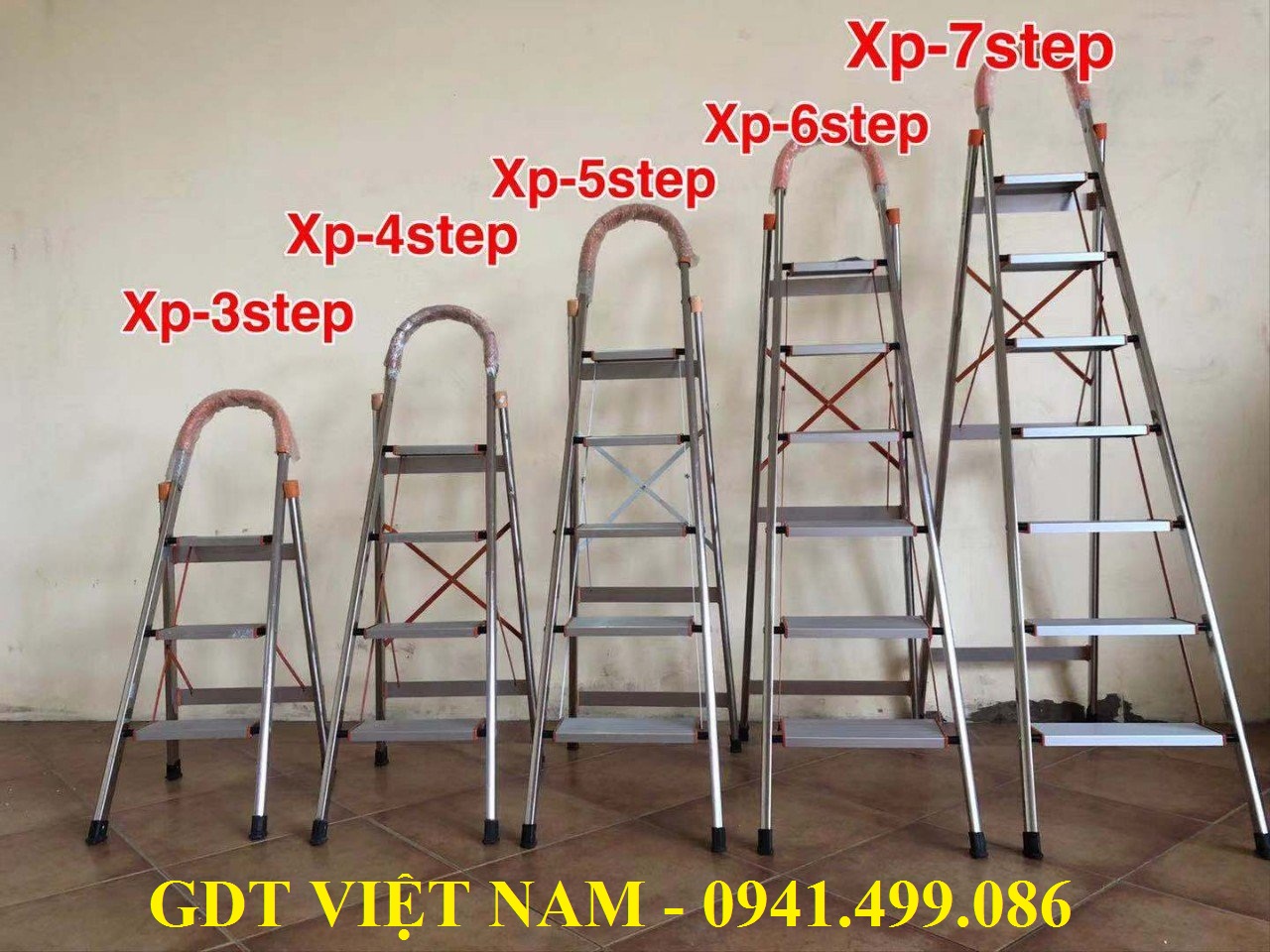 THANG GHẾ INOX 7 BẬC