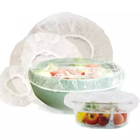 MÀNG BỌC THỰC PHẨM PE CÓ CHUN BỌC ĐỒ ĂN TÚI 100 CÁI