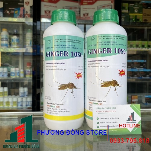 Thuốc diệt muỗi Ginger 10SC nhập khẩu Ấn Độ - Chai 1 lít