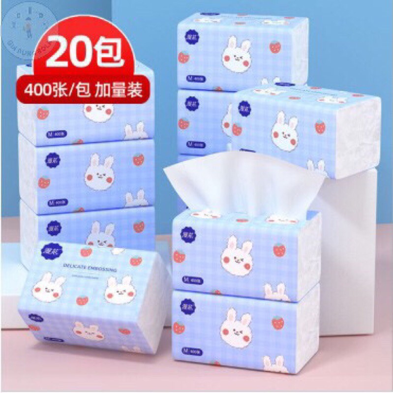 Thùng 40 Gói Giấy Ăn Thỏ