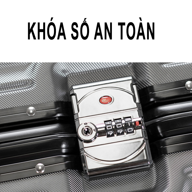 Vali khung nhôm khóa sập cao cấp  - chống vỡ chống trộm size 20 - 24  inch - cho chuyến du lịch thêm tiện lợi sang chảnh.