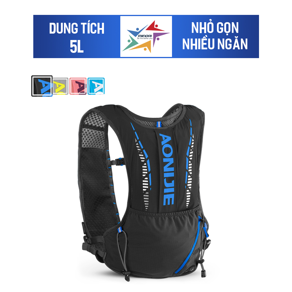 Balo túi vest nước chạy bộ marathon trail thể thao aonijie c9102s - dung tích 5l