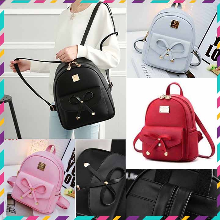 Balo nữ đính nơ, Balo nơ mini, Balo đi chơi đính nơ, Balo đi học nơ balo da balo cho bé / LẺ MÓC KHÓA GẮN BALO - G5.shop