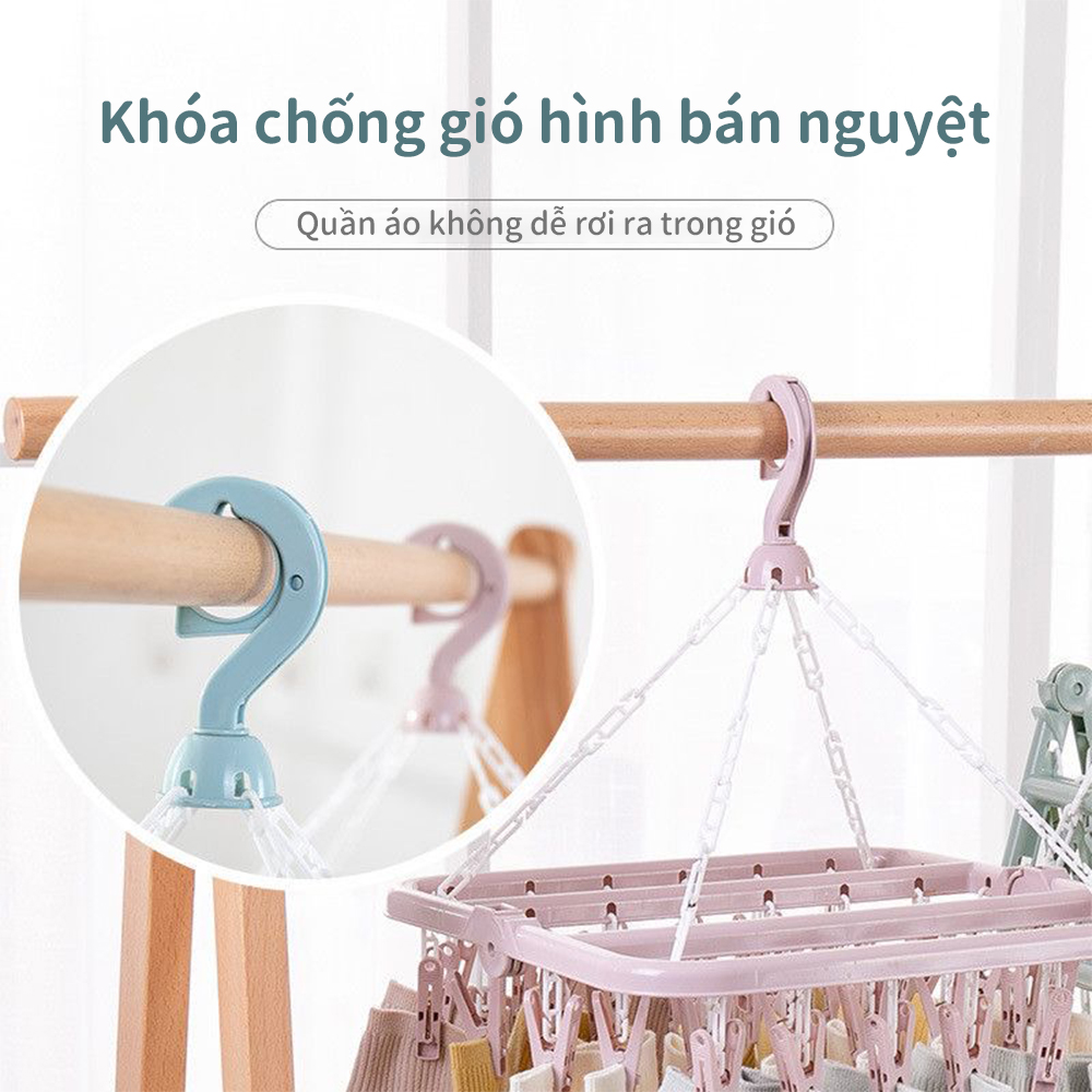 [MKB Gift] Móc 32 Kẹp Treo Phơi Quần