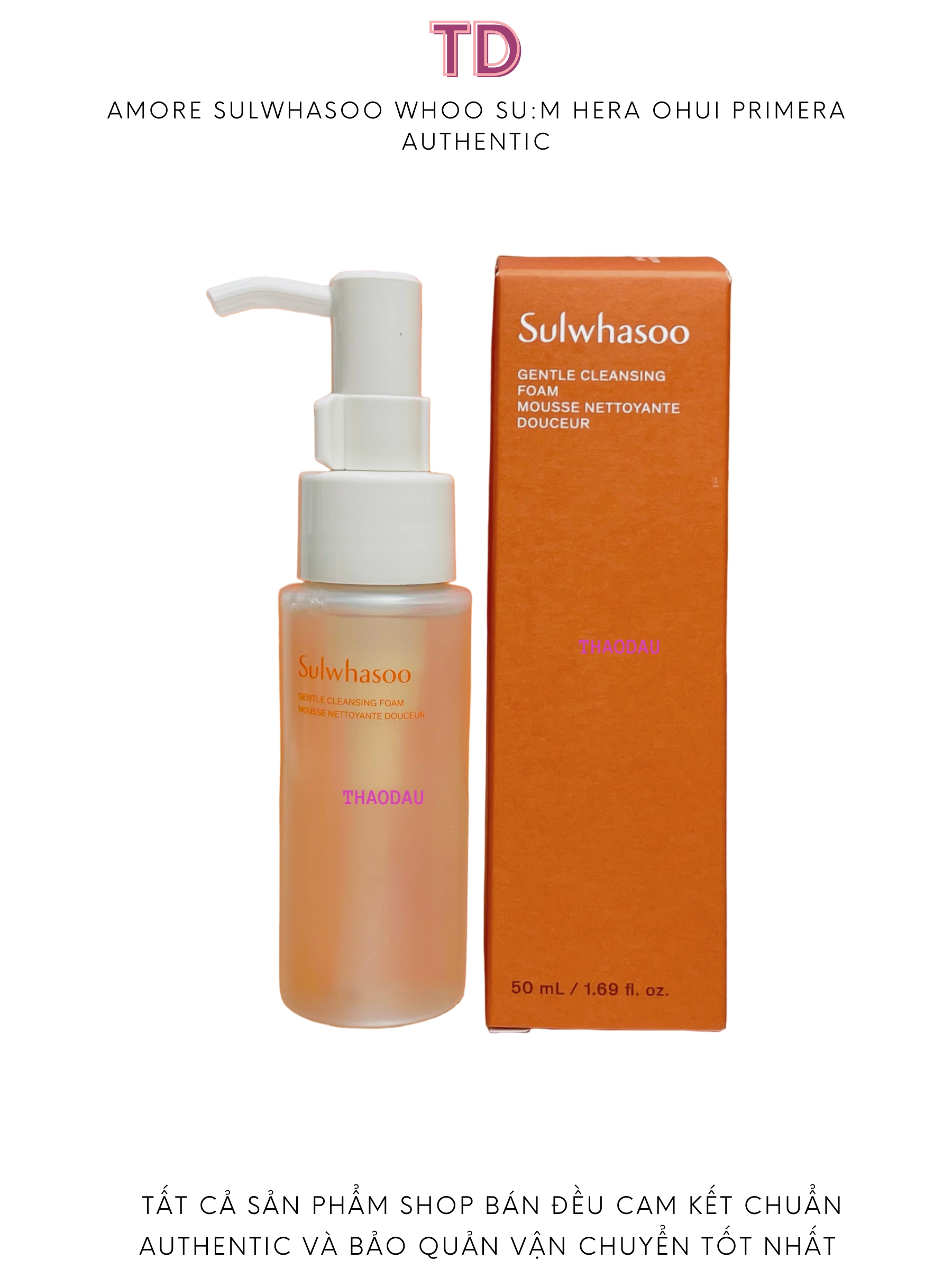 Sulwhasoo Sữa Rửa Mặt Sạch Sâu Dịu Nhẹ Gentle Cleansing Foam 50Ml Sạch Ẩm Mịn Sử Dụng Được Cho Da Nhạy Cảm tloskorea cũ