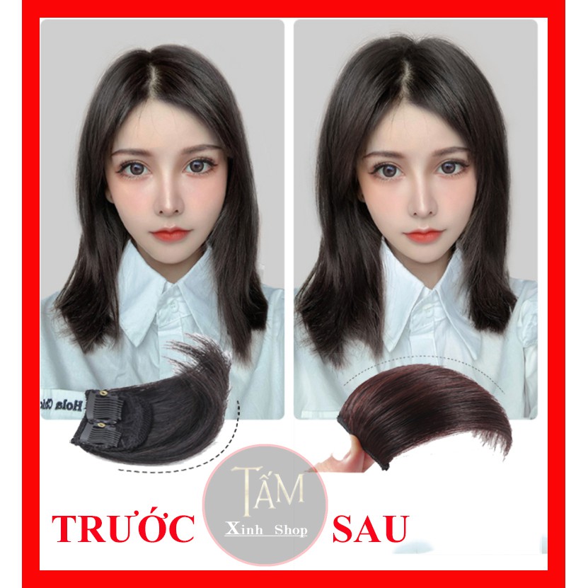 Kẹp phồng chân tóc tóc giả kẹp phồng loại đẹp chất tóc hàn quốc dạng ngắn làm tôn tóc dài 10cm- - GIÁ 1 BÊN