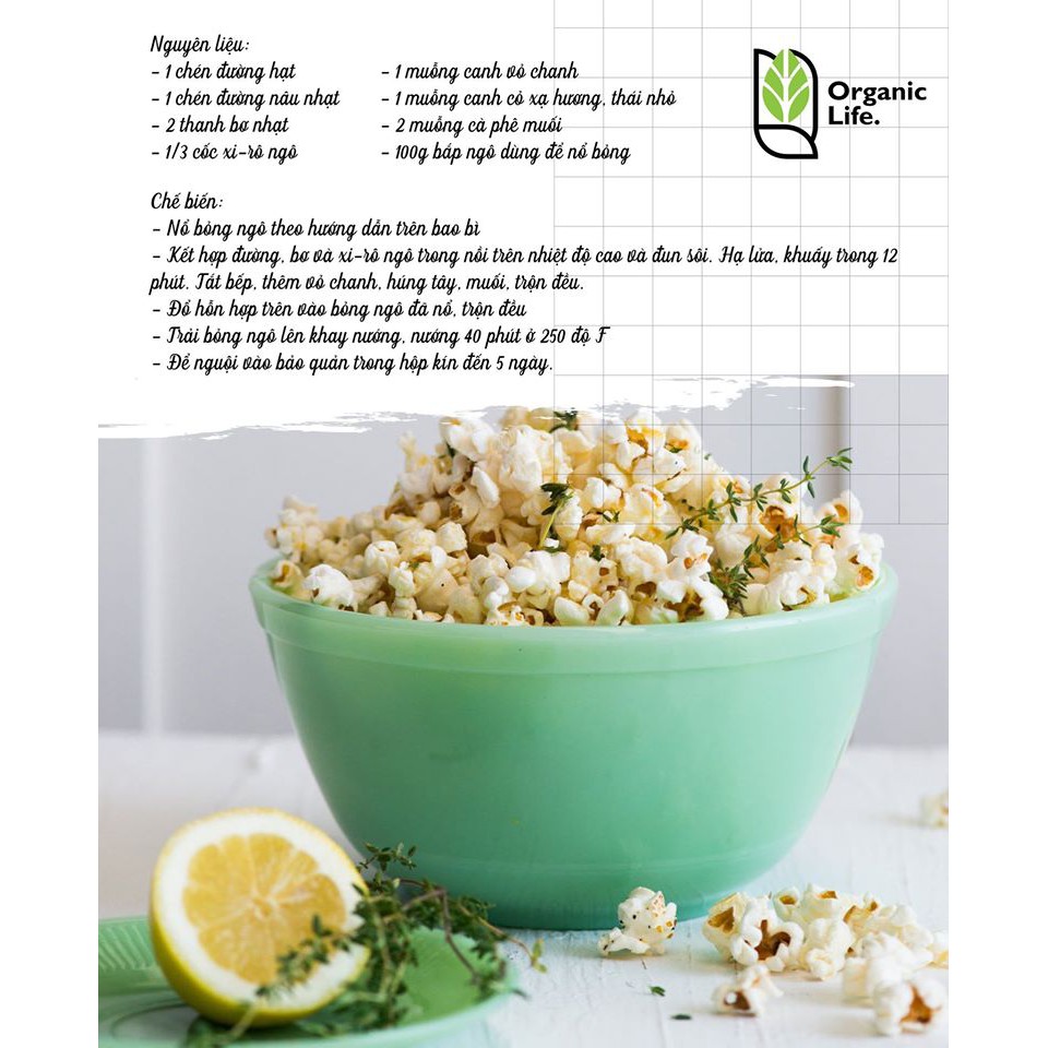 Ngô nổ bỏng hữu cơ Davert 100gr