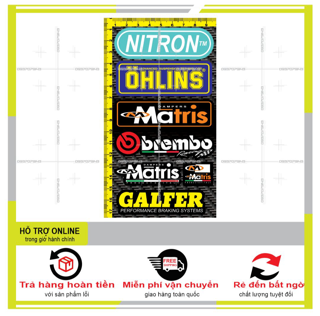 Logo sticker dán xe máy mini m8 - thudecal