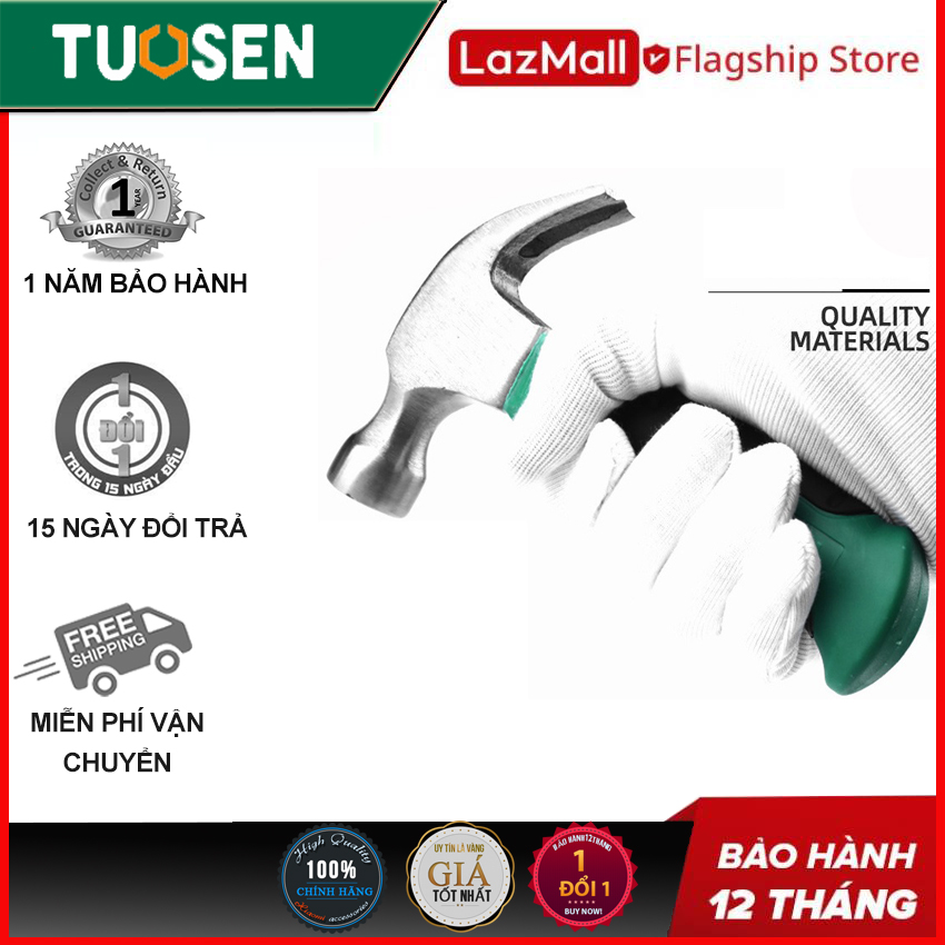 Búa lùn, búa mini cầm tay siêu bền, nhỏ gọn tiện dụng Tuosen, Búa gia dụng đa năng 0,25kg, búa thép carbon