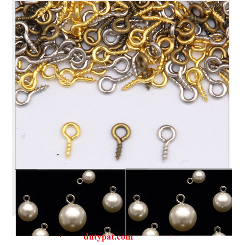 Đinh Khoen Bạc Kích Thước 4mm