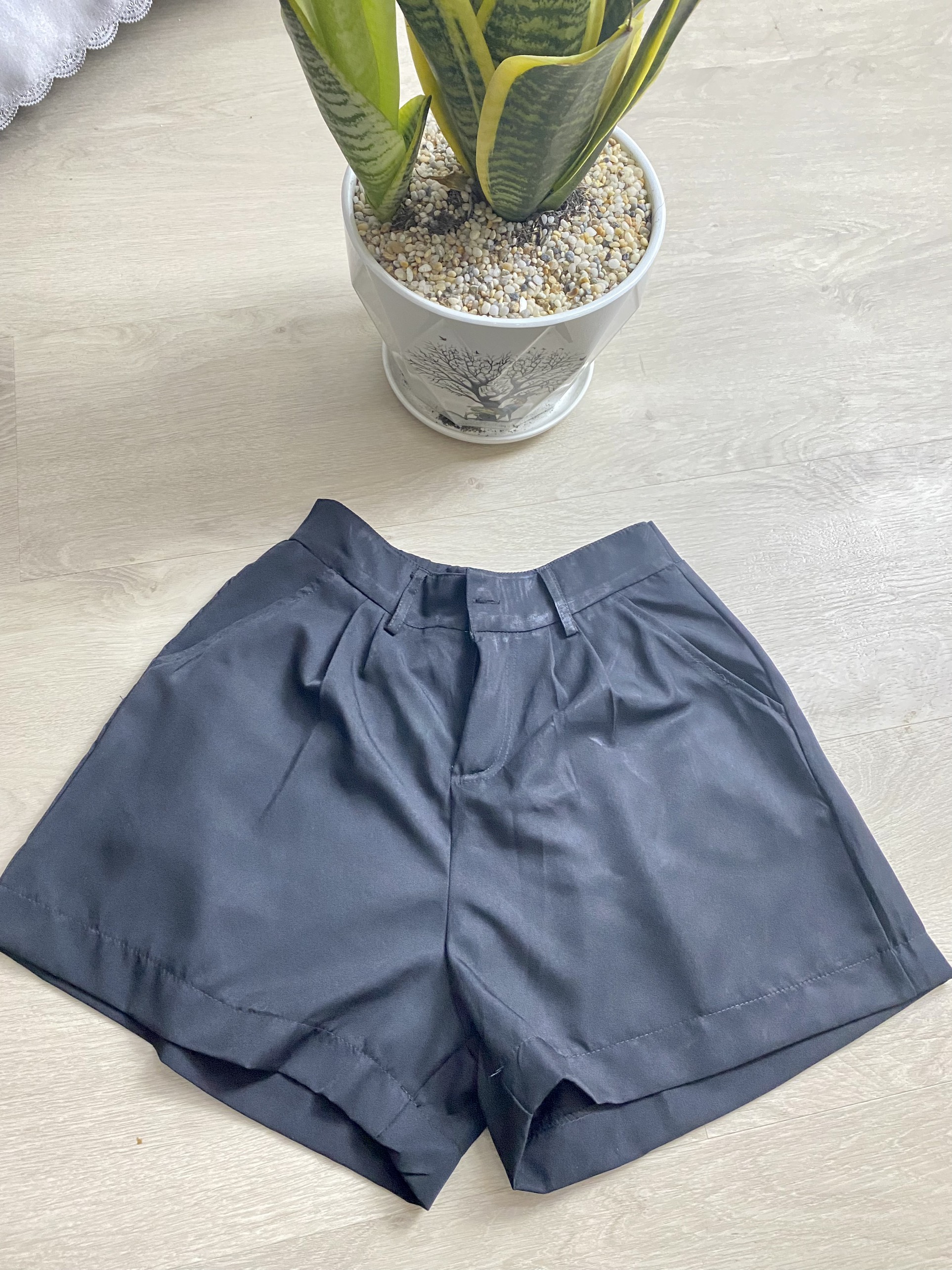 BIGSIZE (58-85KG) - QUẦN SHORT NỮ BASIC LƯNG CAO ỐNG RỘNG