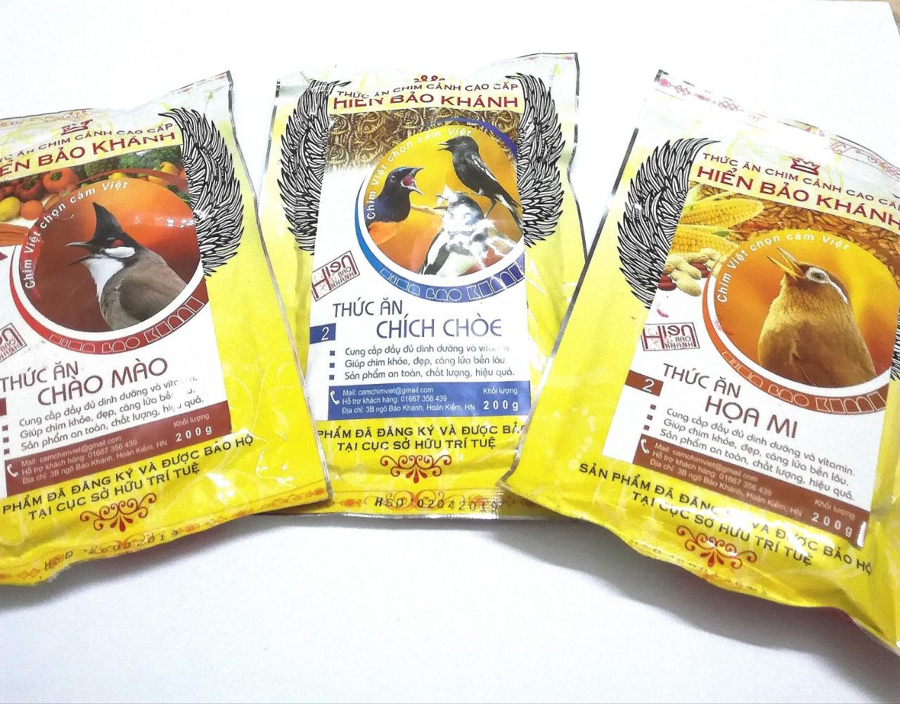 Combo 3 bịch Cám Hiển Bảo Khánh Chích Chòe Căng Lửa (Số 2) 200g.