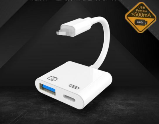 Adapter Lightning to USB 3 Camera Reader Charge Connection Kits Data Sync for Apple iPhone12 11 X/XS/8 P/7/7P/6S
