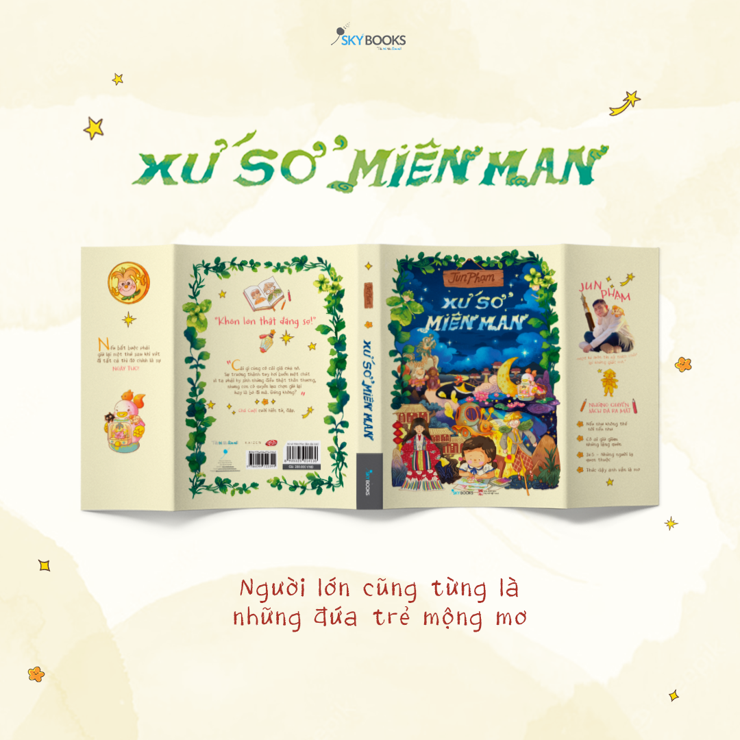 Sách màu - Xứ sở miên man - Jun Phạm (TẶNG BOOKMARK XINH XINH)