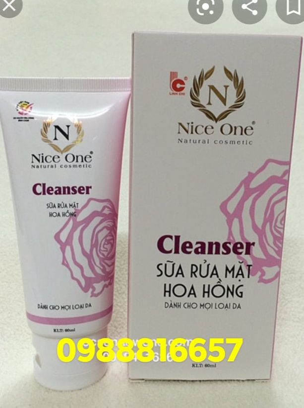 Sữa rửa mặt Nice one hoa hồng 60ml