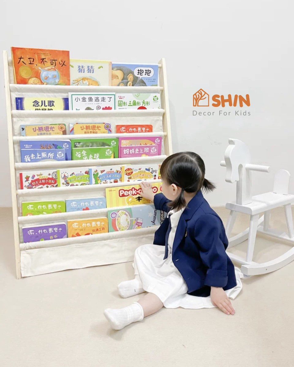 Kệ sách giá sách gỗ cho trẻ em