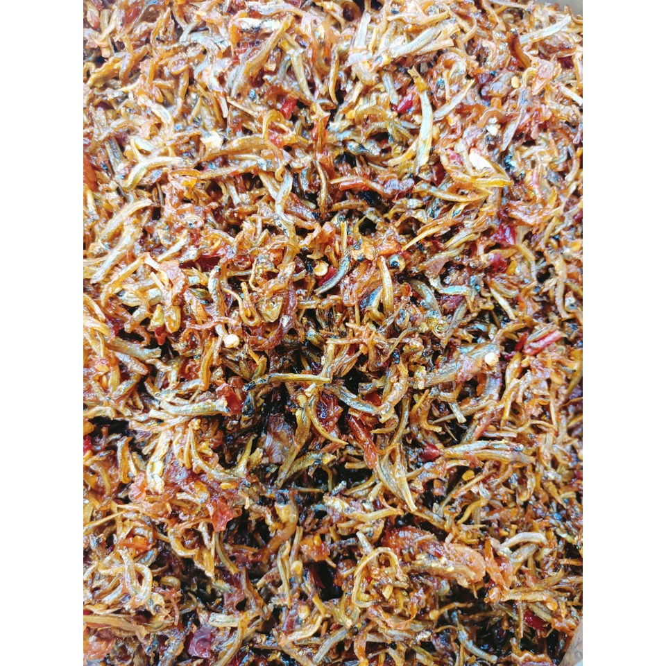 Cá cơm sữa/cá cơm ngần rim ớt tỏi - đặc sản quê - hủ 200g