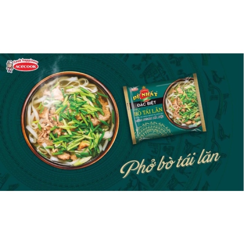 FREESHIPMAX Phở bò tái lăn Đệ Nhất 68g Thùng 30 gói