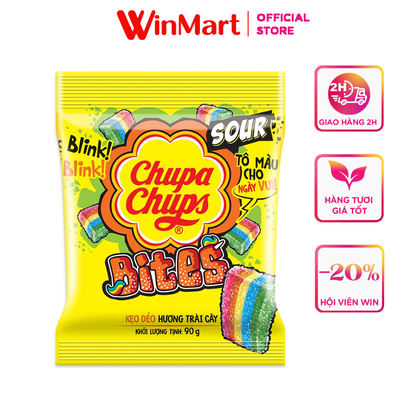 - Kẹo dẻo chupa chups bites gói 90g