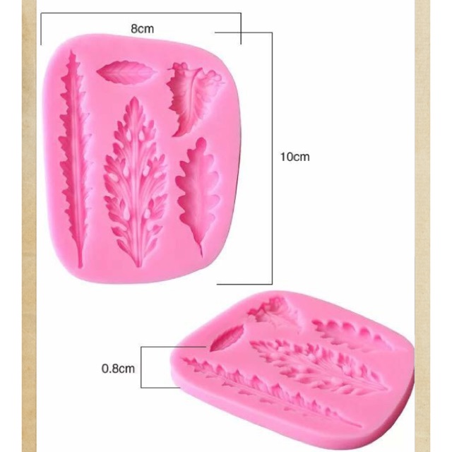 Khuôn rau câu silicon 4d lá dương xỉ mã d1d0ks