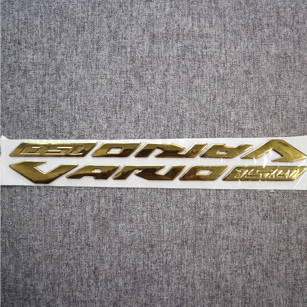 [ Bộ Tem Logo Chữ Nổi] VARIO 150 Chất Liệu Nhựa Dẻo Si màu Vàng - VARIO 150