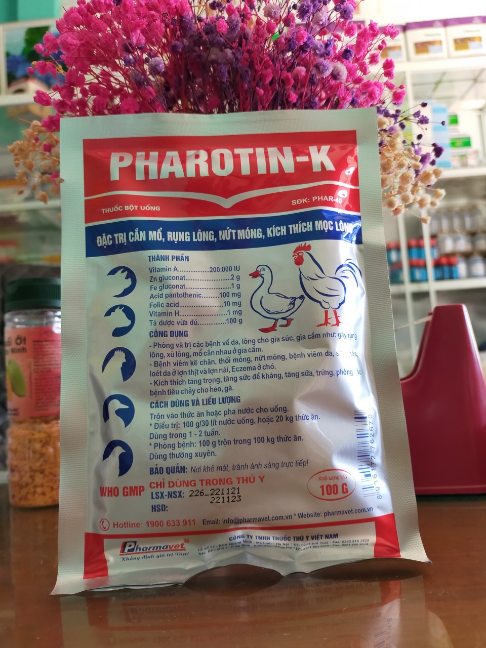 Phòng Nứt Móng, Viêm Da, Rụng Lông PHAROTIN-K
